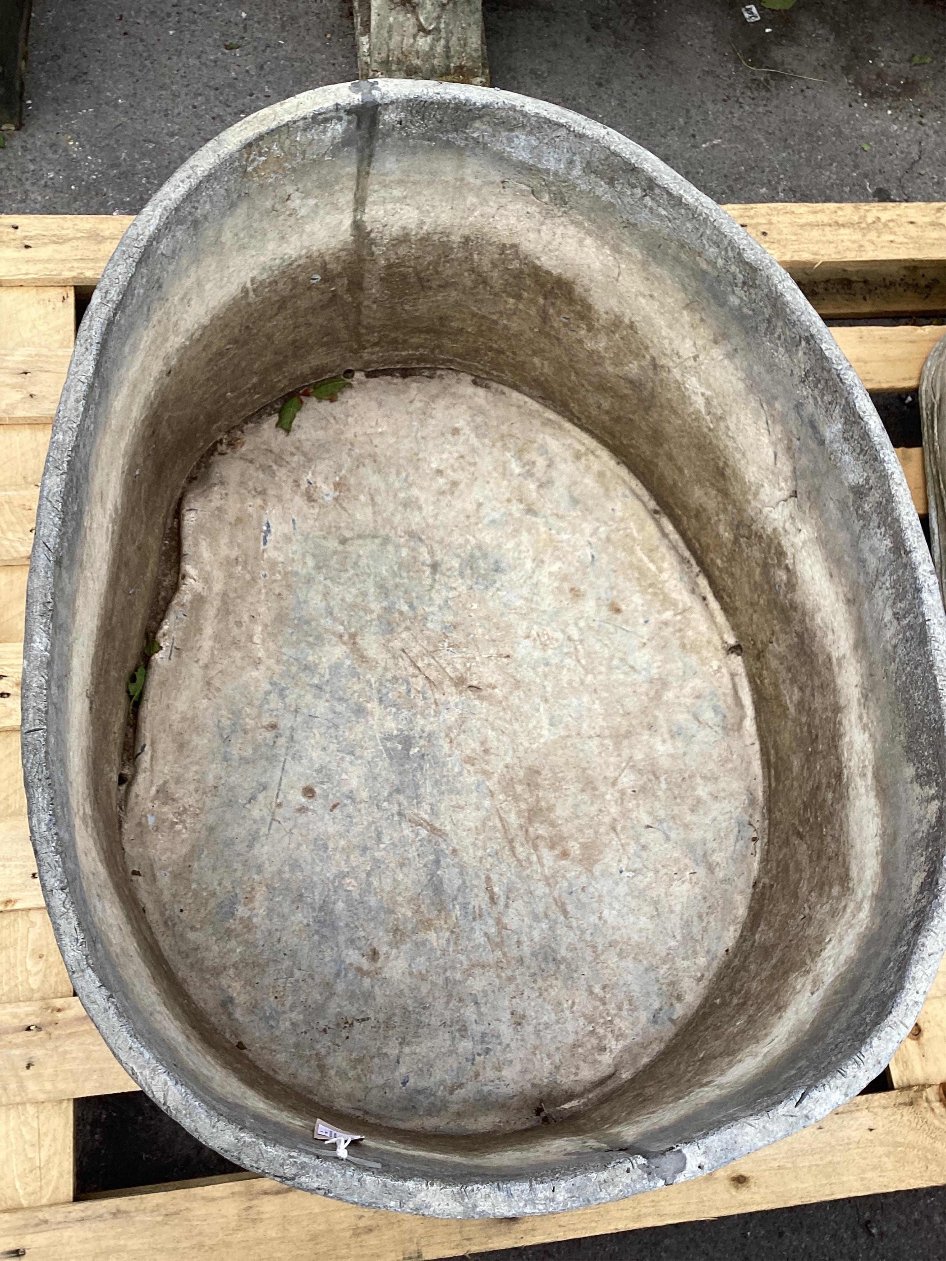 A pair of George III lead planters, dated 1769, width 67cm, height 88cm